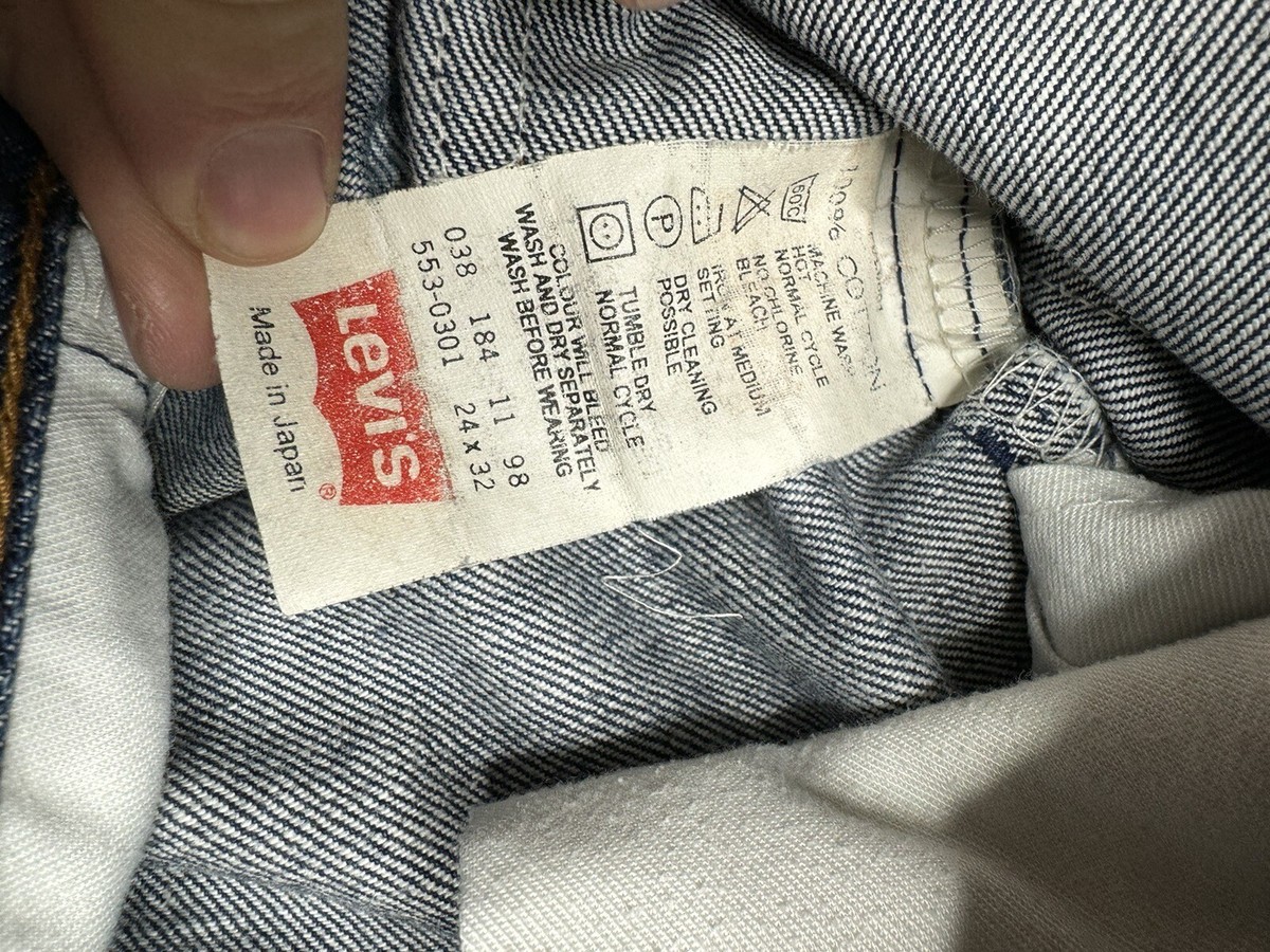 VINTAGE LEVIS 553 BLUE MADE IN JAPAN 553 STRAIGHT DENIM VINTAGE LEVIS 553 BLUE MADE IN JAPAN 553 STRAIGHT DENIM