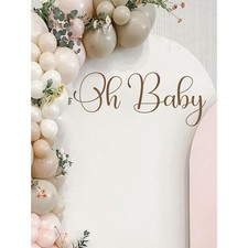 HOTIYOK Oh Baby Sign for Backdrop Oh Baby Baby Shower Stickers Large Baby in ...