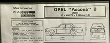 Moteur Opel ASCONA
