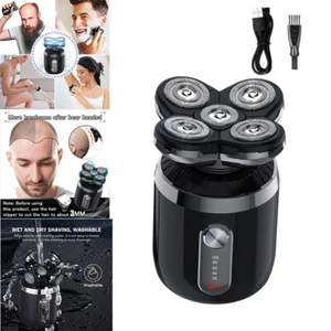 NEW Mens Electric Shaver USB Rechargeable Bald Head Rotary Beard Shaving Trimmer