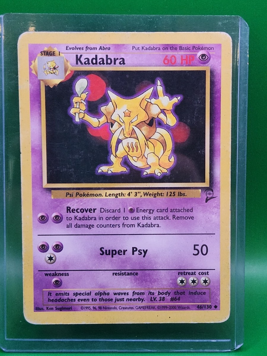 ポケモンカードゲーム Kadabra Base Set 2 Vintage WOTC 46/130 Vintage Wizards Pokémon TCG Card Kadabra Base Set 2 46/130