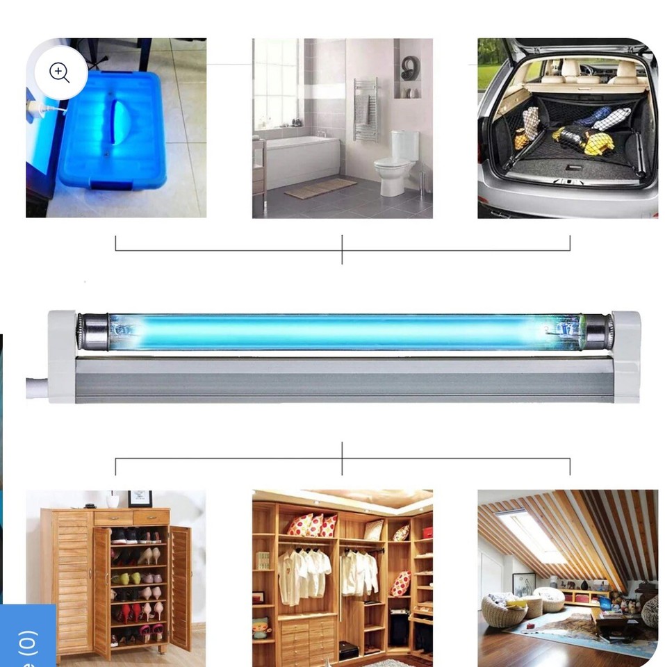 UVC UV Light Ozone Sterilize Germicidal Lamp Home office Disinfection