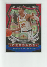 2020-21 PANINI PRIZM DRAFT PICKS PRIZMS RED WHITE AND BLUE #90 TYRESE HALIBURTON
