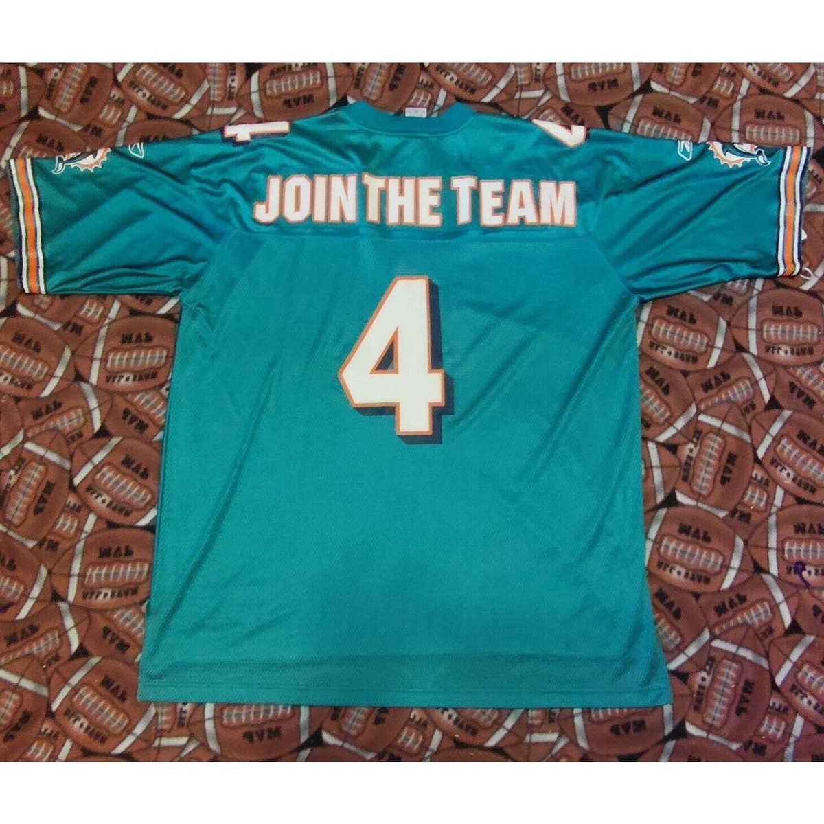 Miami Dolphins #4 JOIN THE TEAM Custom Made NFL Football