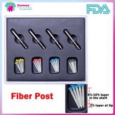 Dental Endodontic Fiber Post Root Canal Pin Screw Quartz Glass Endo Posts