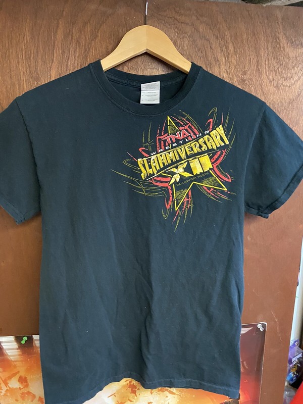 TNA Wrestling Two Sided Slammiversary XII 2014 Dallas T Shirt Mens Small