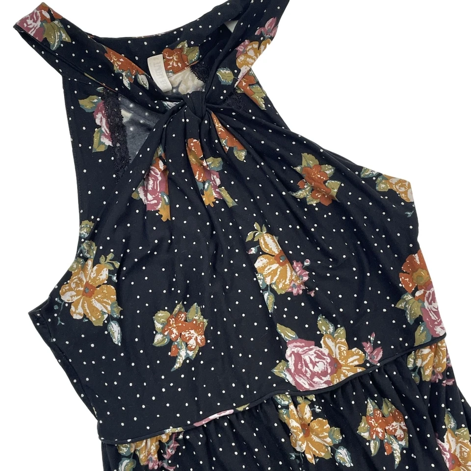 Free People Floral Sleeveless Maxi Dress With Halter Top Cottagecore Size Small - Image 2 of 4