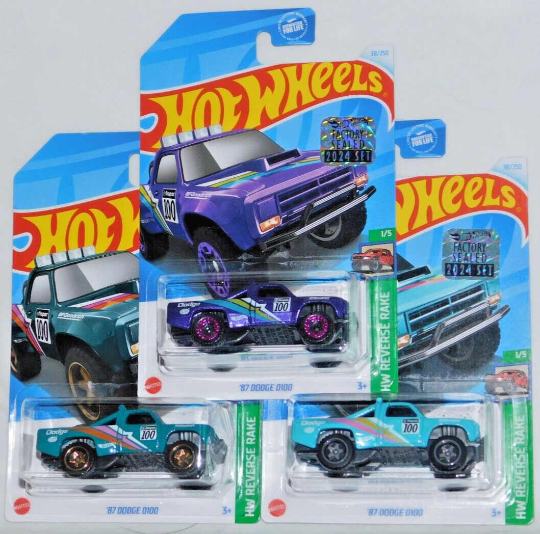2024 HOT WHEELS RLC FACTORY SET REVERSE RAKE SERIES 1987 DODGE