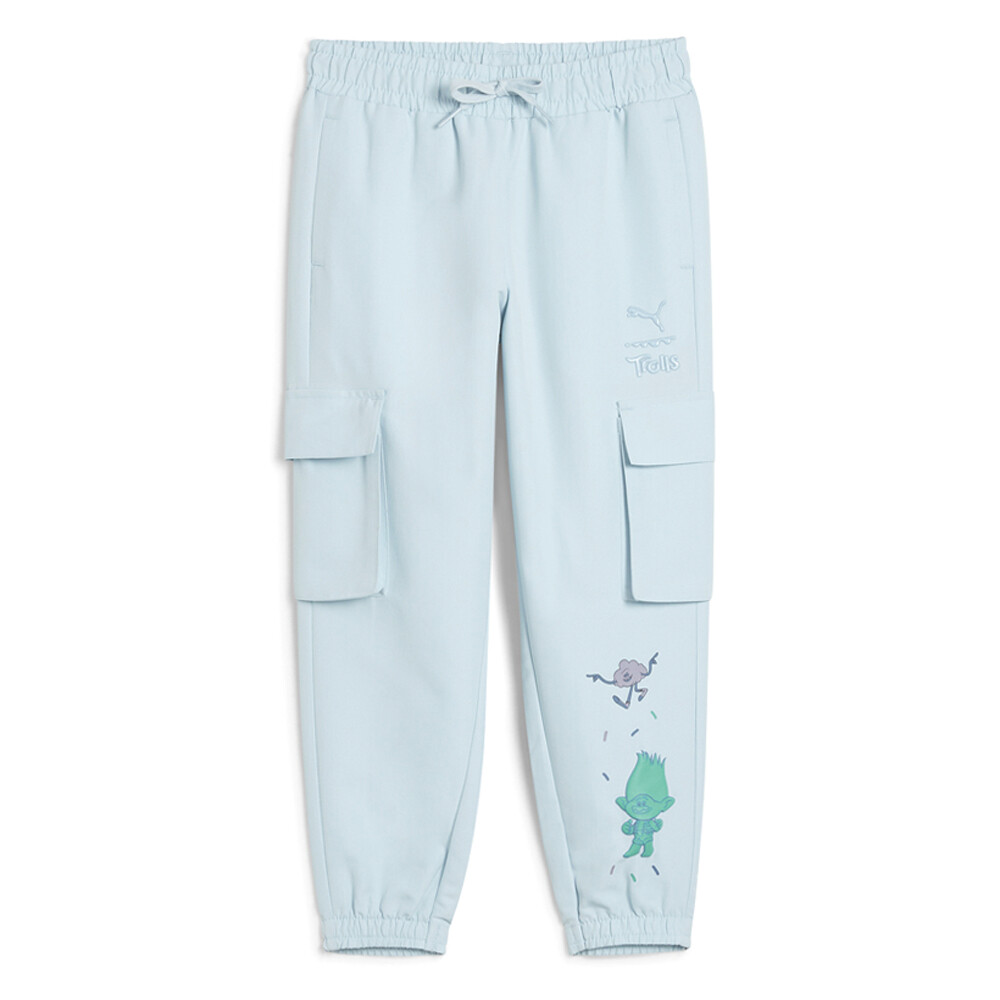 Брюки-карго Puma X Trolls для мальчиков, синие спортивные повседневные штаны 62738526
