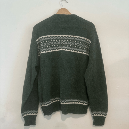 Vintage Mens Jantzen Sweater Cardigan Vneck Button Green Size Large - Picture 4 of 4