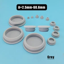 2.5-60.6mm Grey Snap-on Silicone Rubber Hole Plugs Blanking End Caps Sealing