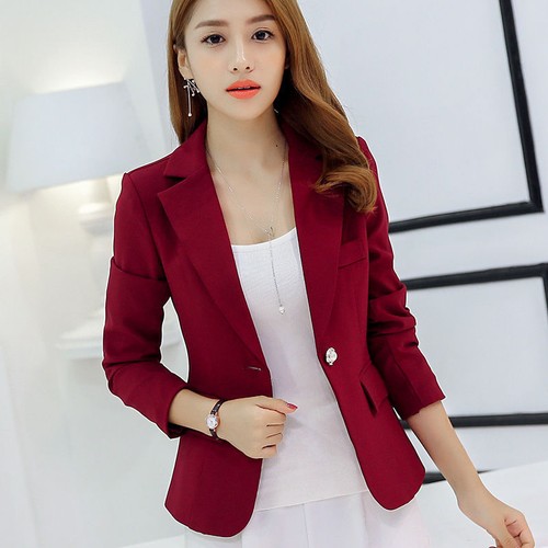 Women Slim Fit Casual One Button Suit 