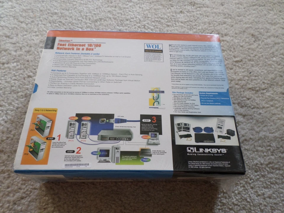Linksys EtherFast Network Starter Kit - hub - 5 ports - Brand New - Image 2 of 4