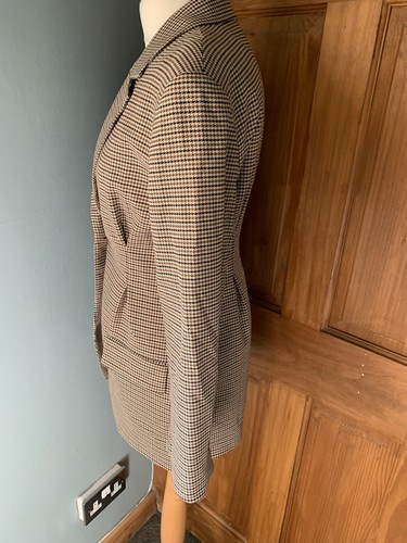 Zara Woman Black / Brown Houndstooth Jacket Size S - Picture 5 of 15
