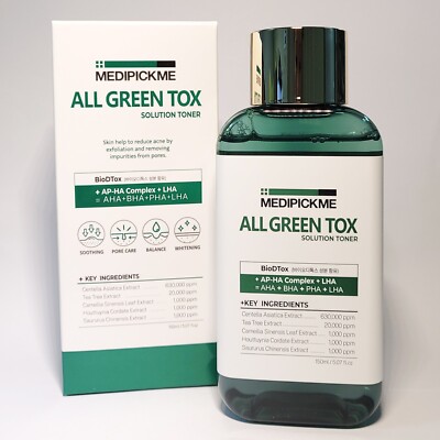 MEDIPICKME All Green Tox Solution Toner 150ml Soothing Whitening Pore K-Beauty 