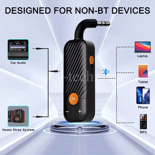 Adattatore Audio Bluetooth 5.3 Trasmettitore Ricevitore Trasmettitore 3.5mm Aux TV Cuffie - Foto 8 di 32