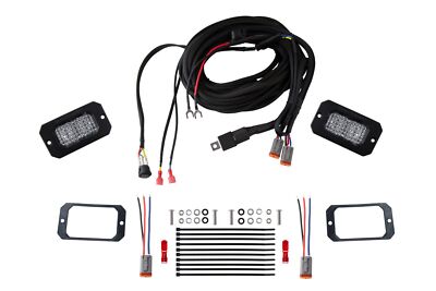 Diode Dynamics SSC2 6000K White LED Pro Flush Mount Universal Reverse Light Kit