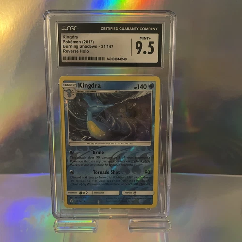 2017 Pokemon Kingdra Reverse Holo Burning Shadows /147 CGC 9.5