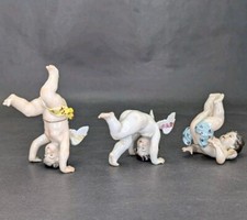 (as-is) 3 Vintage Capodimonte Tumbling Angel ...