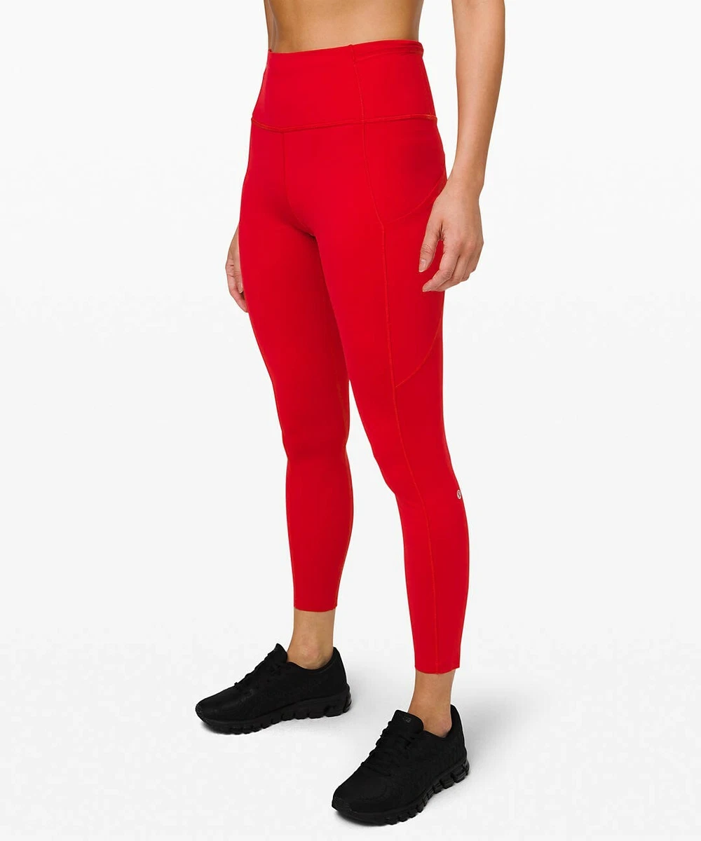 NEW LULULEMON Fast Free 25 Tight 12 Dark Red Non-Reflective