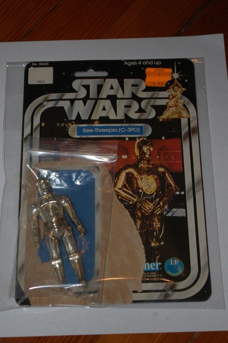 C-3PO-Loose-Star Wars-A New Hope-Vintage-With 12 Back Card