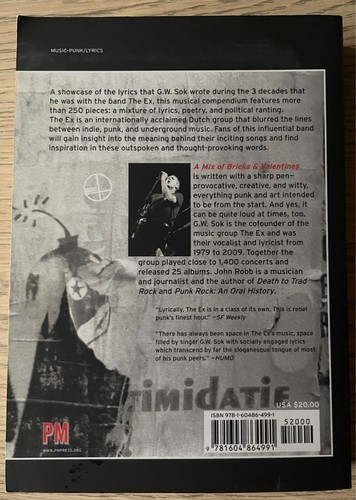 G.W. SOK BRICKS & VALENTINES LYRICS 1979-2009 BOOK (2011) THE EX PUNK 1ST ED - 第 7/9 張圖片