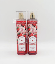 Bath  Body Works Strawberry Pound Cake Body Mist 8 oz Valentine's Day Set of 2