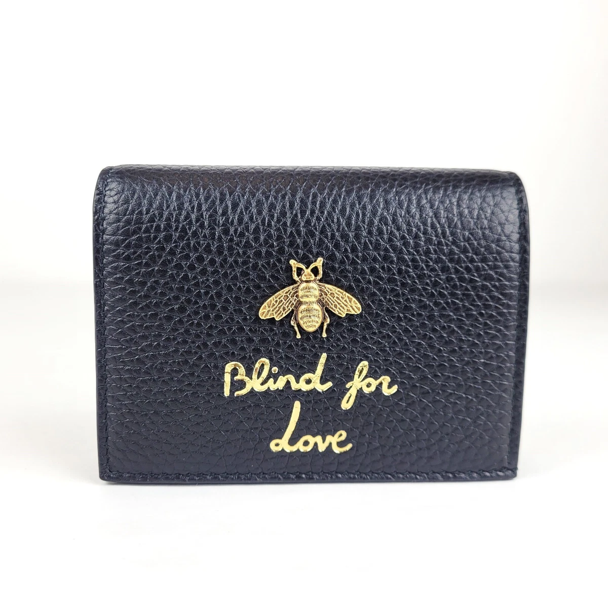 Gucci Black Bee Card Holder for Men