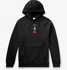 NWT Adidas Originals Trefoil Premium Pullover Hoodie Black - Metal Youth Small