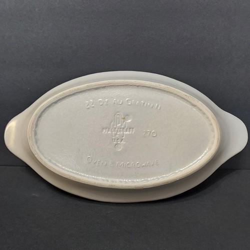 Cazuela vintage Pfaltzgraff Yorktowne 22 oz Au Gratin plato borde azul floral #270 - Imagen 2 de 10