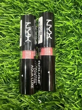 NYX Glam Aqua Luxe Lipstick Lipcolor 16 oz Each # Glsa08 Holistic  ~ 2 Pcs