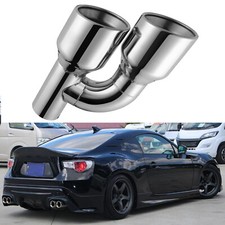 For Toyota 86 GT 2.0L Dual 2.5" Inlet 4" Outlet Quad Stainless Steel Exhaust Tip