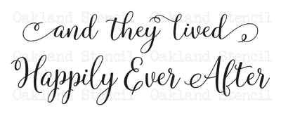 Wedding STENCIL*and they lived Happily Ever After* 10x24 for Signs ...