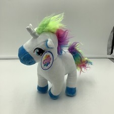 Nanco White Unicorn Plush Soft To Stuffed Animal New Blue Pink 8"