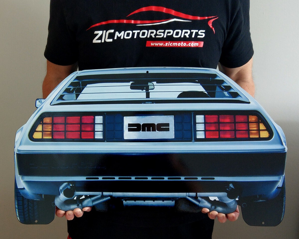 ④■新品未開封■DMC NO NAME 01 19g■7/19リリース DMC DeLorean Car Cutout Rear Metal Sign - Super Size 40