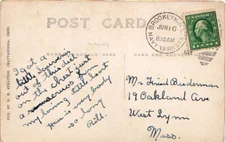 New York Navy Yard Sta. Brooklyn 1914 numeral duplex  1903-1948  PC.