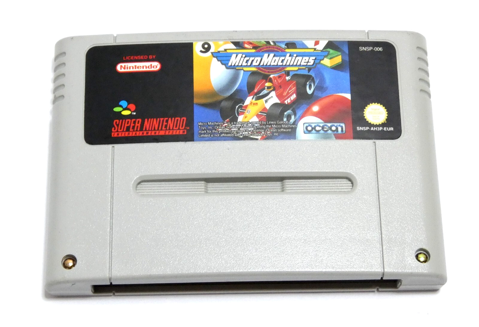 MICRO MACHINES JEU CONSOLE SUPER NINTENDO CARTOUCHE SNES TESTE VERSION PAL EUR