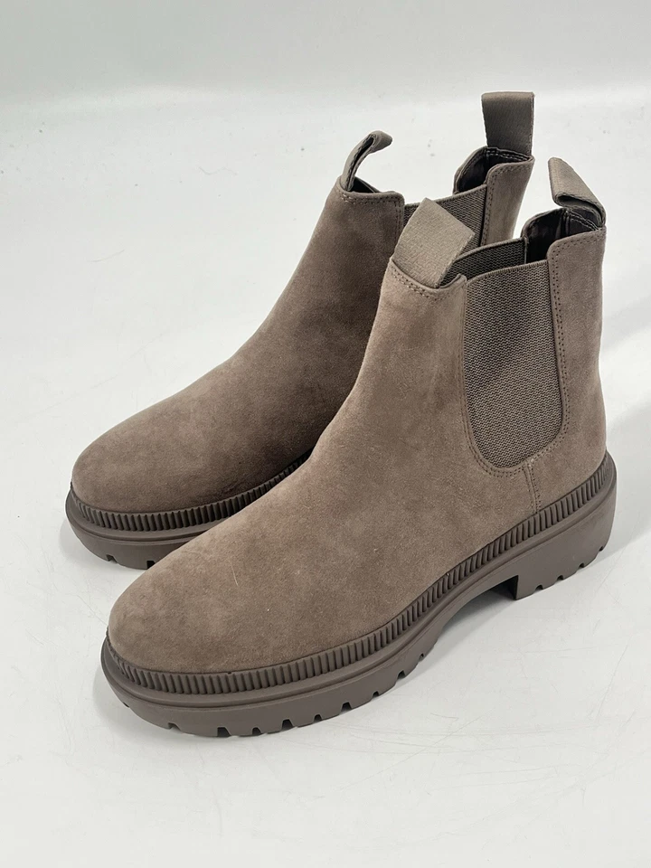 H&M Brown Chelsea Boots Lug Sole Sz 40 Sz 9.5 - Imagem 3 de 4