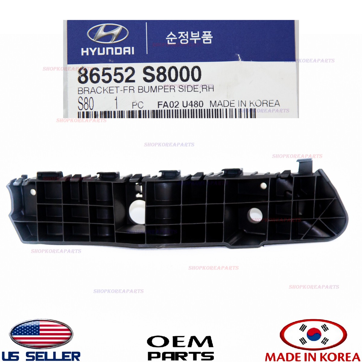 GENUINE⭐ Front Bumper bracket LEFT DRIVER for 18-19 Hyundai Sonata 86555C1700