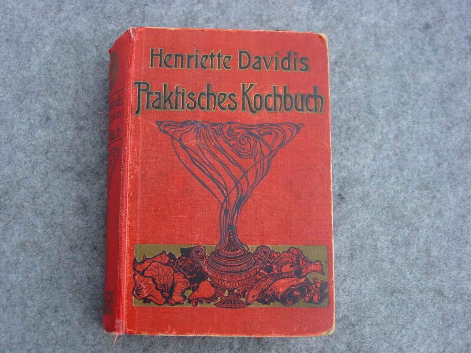 Practical Kochbuch Henriette Davidis Um 1907 Art Nouveau Cover Ebay