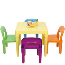 Kids Activity Table and Chair Set for Kids Toddlers Includes Table and 4 Chair