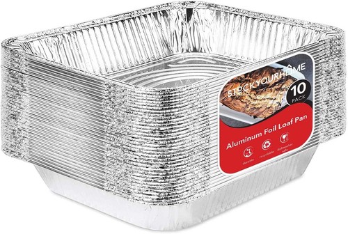 Disposable 9x13 Aluminum Foil Pans (10 Pack) - Deep Steam Table Trays