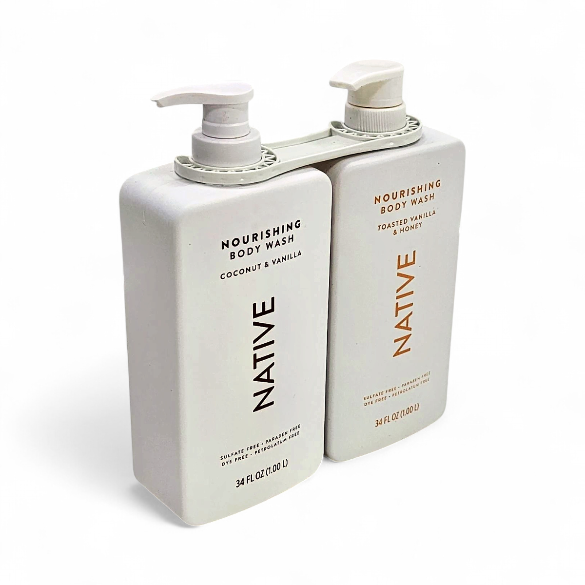 Native Nourish Body Wash, Vanilla & Honey + Coconut & Vanilla, 34