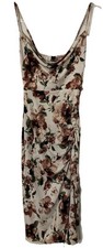 Windsor White Floral Scoop Neck Dress Size X Small Formal Party Sexy Romantic