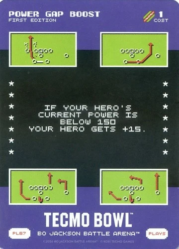 2026 Bo Jackson Battle Arena Tecmo Bowl Play Card #PL67 POWER GAP BOOST