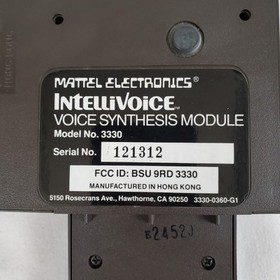 Intellivision Intellivoice Voice Synthesis Module Model # 3330 - UNTESTED