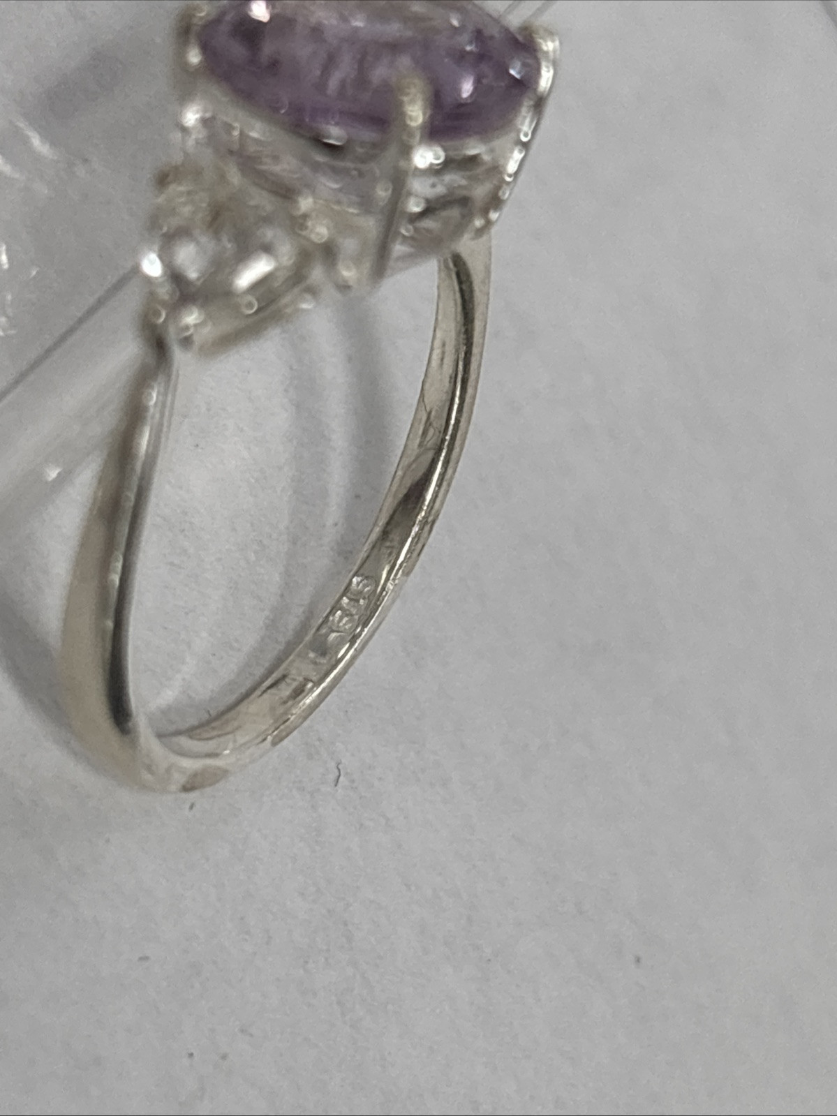 Pink Stylish Sterling Silver Ring Solid 925 Size 8 - image 7