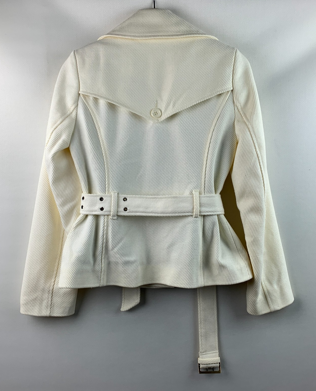 Old Navy Jacket Creme Collared Double Breasted Be… - image 3