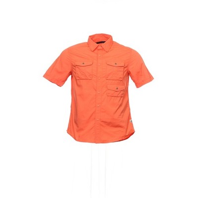 Sean John Mens Button Down Shirt S Camellia 100% Cotton Solid Utility Pocket