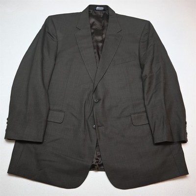 Stafford 50L 44x32 Brown 100% Wool Mens Jacket Pants Suit | eBay